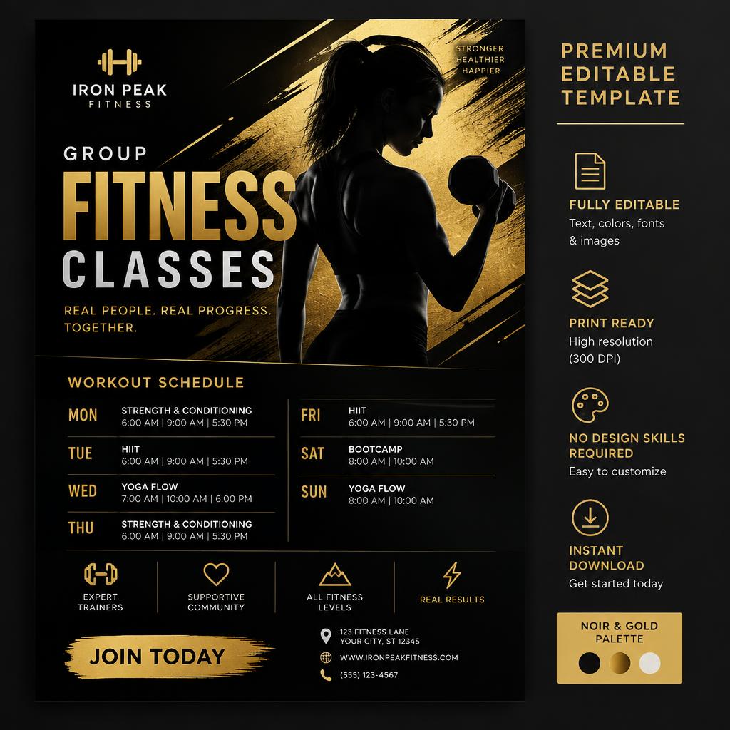 Fitness Coach & Gym Templates Pack template mockup