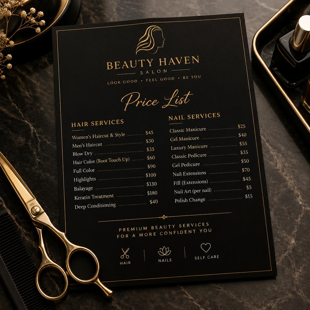 Salon, Barber & Beauty Brand Pack template mockup